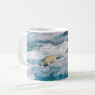 Polar Bear walking on the Sea Coffee Mug