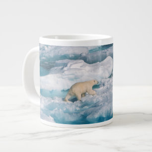 Polar Bear walking on the Sea Large Coffee Mug