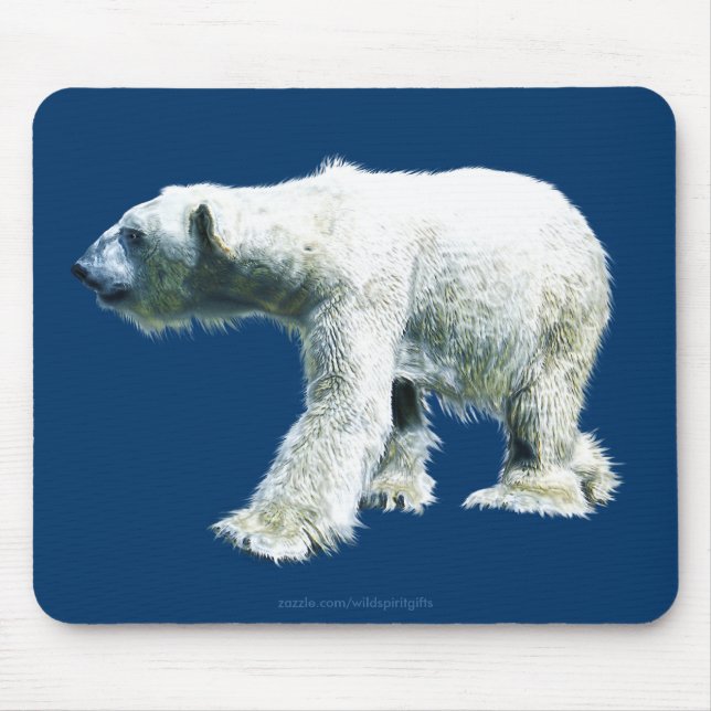 POLAR BEAR Walking Wildlife Mousepad (Front)