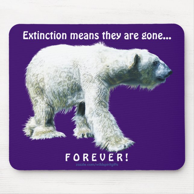 POLAR BEAR Walking Wildlife Mousepad (Front)