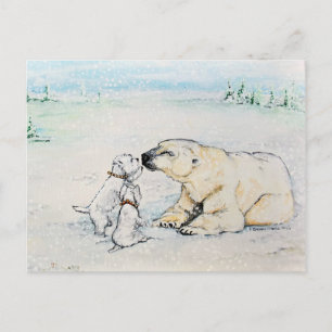Polar Bear Westies Postcard