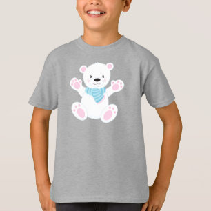 Polar Bear, White Bear, Cute Bear, Bear With Scarf T-Shirt