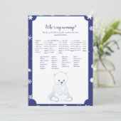 Polar Bear Who's My Mummy Baby Shower Game (Standing Front)