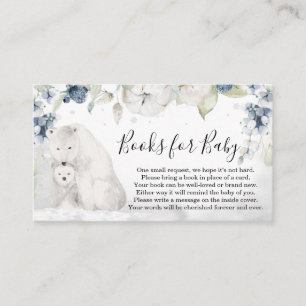 Polar Bear Winter Baby Shower Books for Baby Business Card