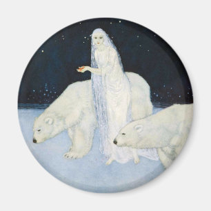 Polar Bear Winter Magic Magnet - Edmund Dulac