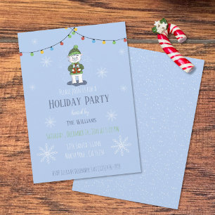 Polar Bear with Gifts Holiday Party Invitation