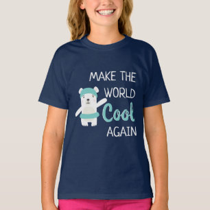 Polar bear with swim ring climate change T-Shirt