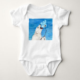 Polar Bear with Toasted Marshmallow Baby Bodysuit