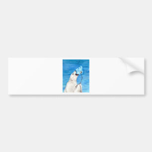 Polar Bear with Toasted Marshmallow Bumper Sticker