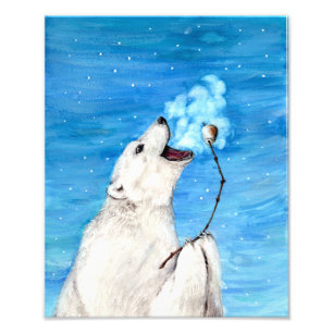 Polar Bear with Toasted Marshmallow Photo Print