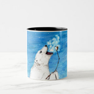 Polar Bear with Toasted Marshmallow Two-Tone Coffee Mug