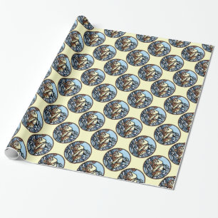 Polar Bear Wrapping Paper Tribal Art Gift Paper