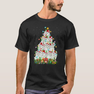 Polar Bear Xmas Lights Santa Polar Bear Christmas T-Shirt