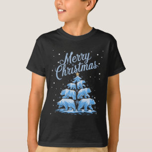 Polar Bear Xmas Tree Bears Christmas Tree Merry Ch T-Shirt