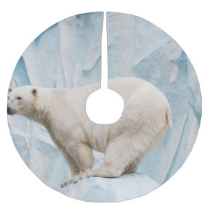 Polar Bear: Zoo Habitat Glimpse Brushed Polyester Tree Skirt