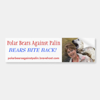 Polar Bears Against Palin - Customised Bumper Sticker