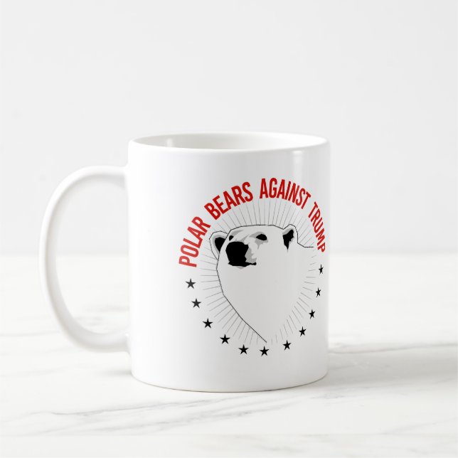 Polar Bears Against Trump Coffee Mug (Left)