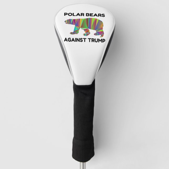 Polar Bears Against Trump Golf Head Cover (Front)