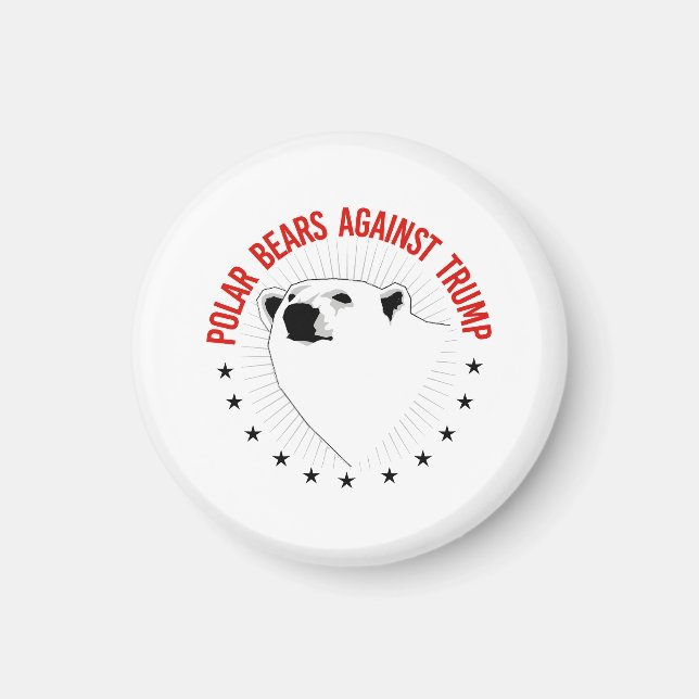 Polar Bears Against Trump Magnet (Front)