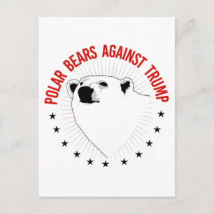 Polar Bears Against Trump Postcard