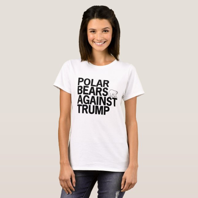 Polar Bears Against Trump T-Shirt (Front Full)