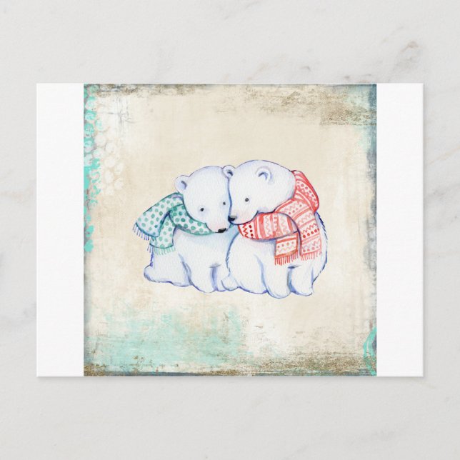 Polar Bears Couple Postcard (Front)