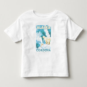 Polar Bears & Cub - Cordova, Alaska Toddler T-Shirt