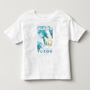 Polar Bears & Cub - Yukon, Alaska Toddler T-Shirt