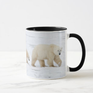 Polar Bears female and Two cubs Mug
