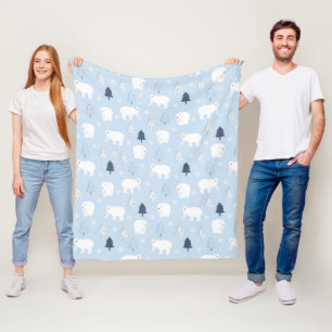 Polar Bears Fleece Blanket