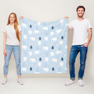 Polar Bears Fleece Blanket