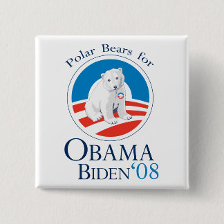 Polar Bears for Obama Button