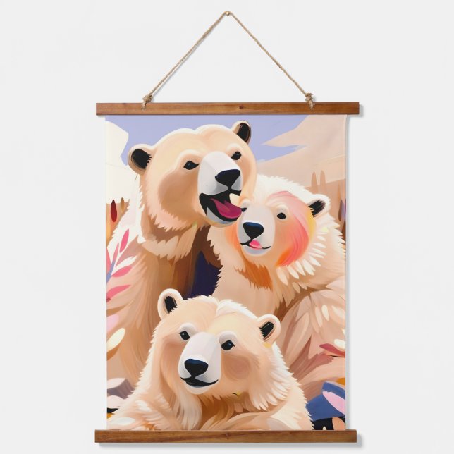 Polar Bears Hanging Tapestry (Front)