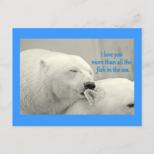 Polar Bears I Love You More....Design Postcard