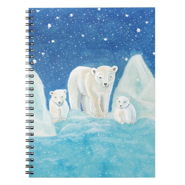 Polar Bears Illustration   Notebook (Front)