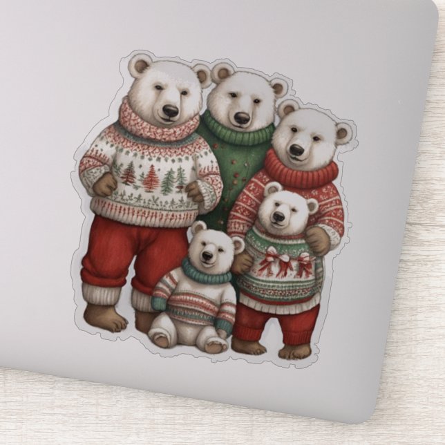 Polar Bears in Sweaters (Detail)