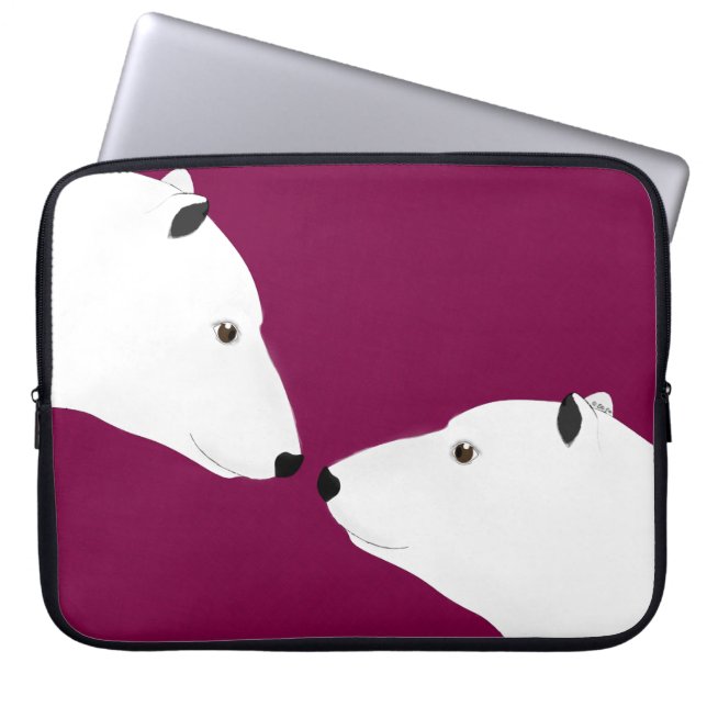 Polar Bears Laptop Sleeve (Front)