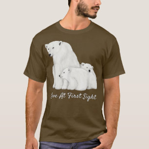 Polar Bears Love At 1st Sight Arctic Circle Animal T-Shirt