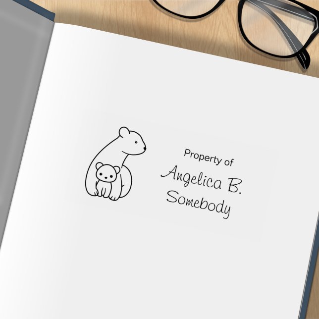Polar Bears: Mother and Cub Rubber Stamp (Creator Uploaded)