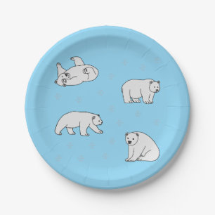 Polar Bears Paper Plate