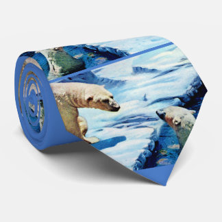 polar bears print tie