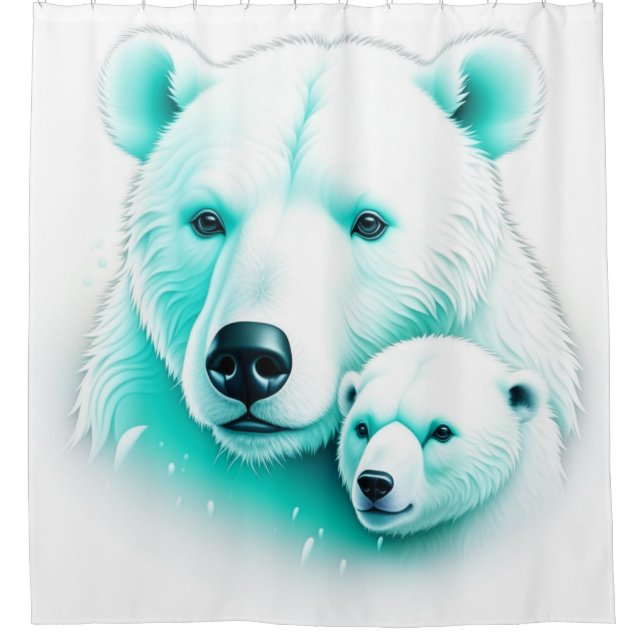 Polar Bears Shower Curtain (Front)