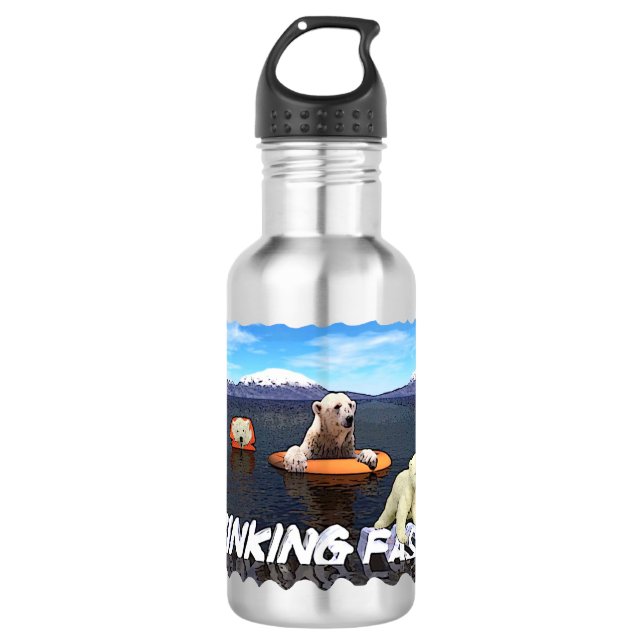 Polar Bears - Sinking Fast 710 Ml Water Bottle (Front)