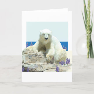 Polar Bear's Spring Greeting Card