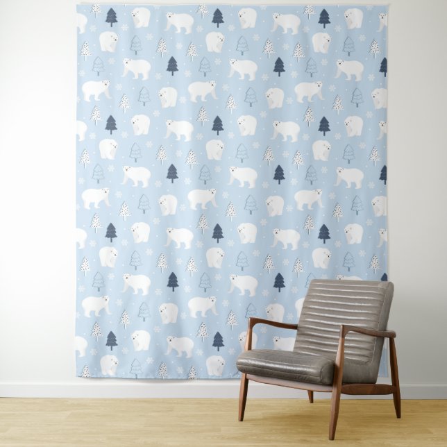 Polar Bears Tapestry (In Situ)