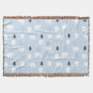 Polar Bears Throw Blanket