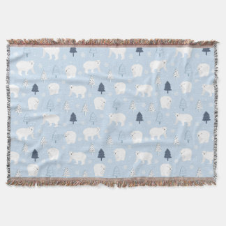 Polar Bears Throw Blanket