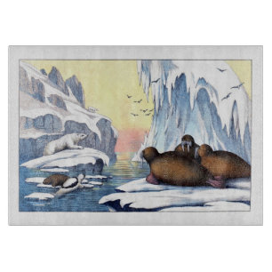 Polar Bears, Walrus, And Seals Cutting Board