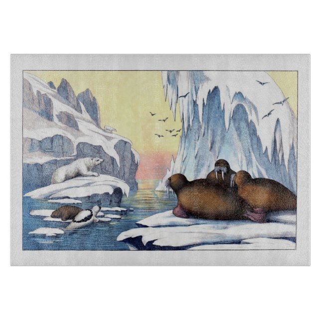 Polar Bears, Walrus, And Seals Cutting Board (Front)