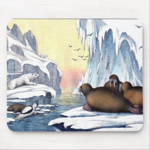 Polar Bears, Walrus, And Seals Mouse Mat